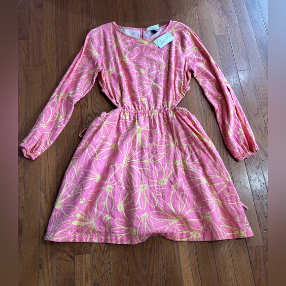 Universal Thread Dresses & Skirts - UNIVERSAL THREAD Women’s Large Floral Pink and Yellow Dress. Side Cutouts. NWT!